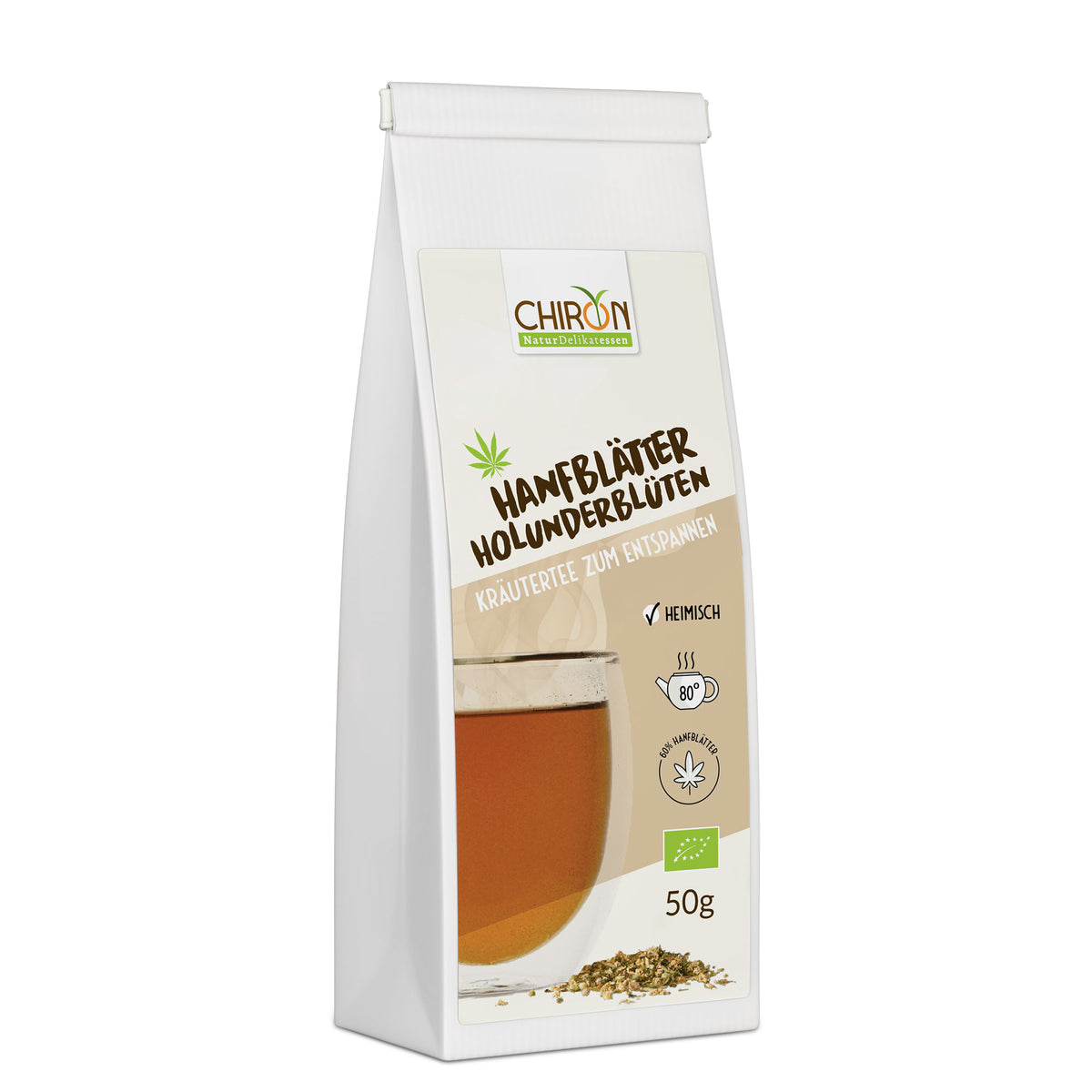 Kräutertee Hanfblätter – Holunderblüte BIO