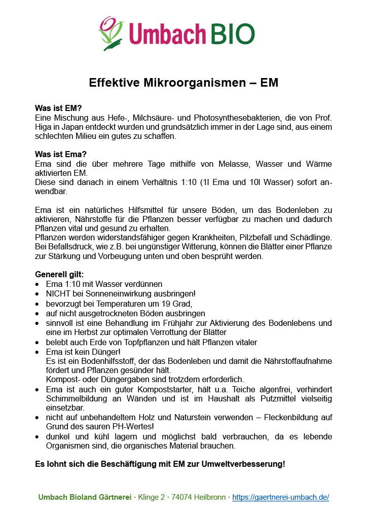 EMa - effektive Mikroorganismen aktiviert - 1l