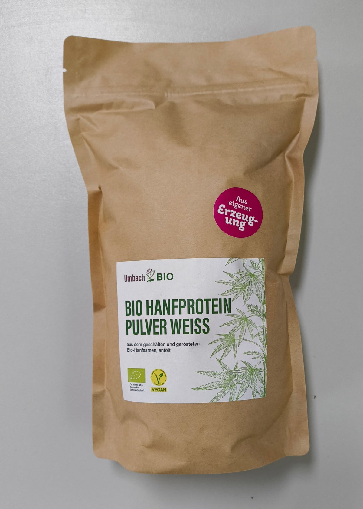 Bio-Hanfproteinpulver, weiß aus eigenem Anbau, 600g