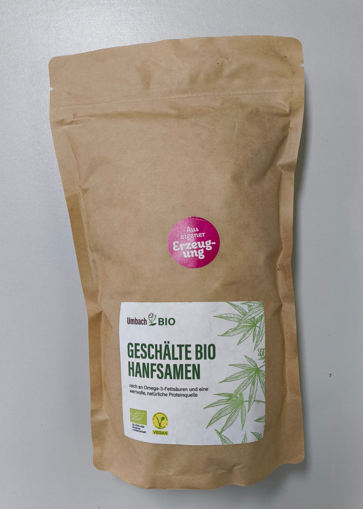 Bio-Hanfsamen geschält aus eigenem Anbau, 600g