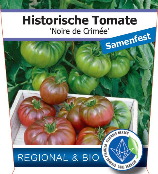 Bio Tomate 'Noire de Crimée' (Solanum lycopersicum) - Topfpflanze, Versand ab KW17