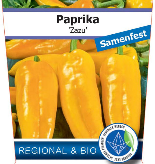 Bio Paprika 'Zazu' (Capsicum annuum) – Topfpflanze, Versand ab KW17