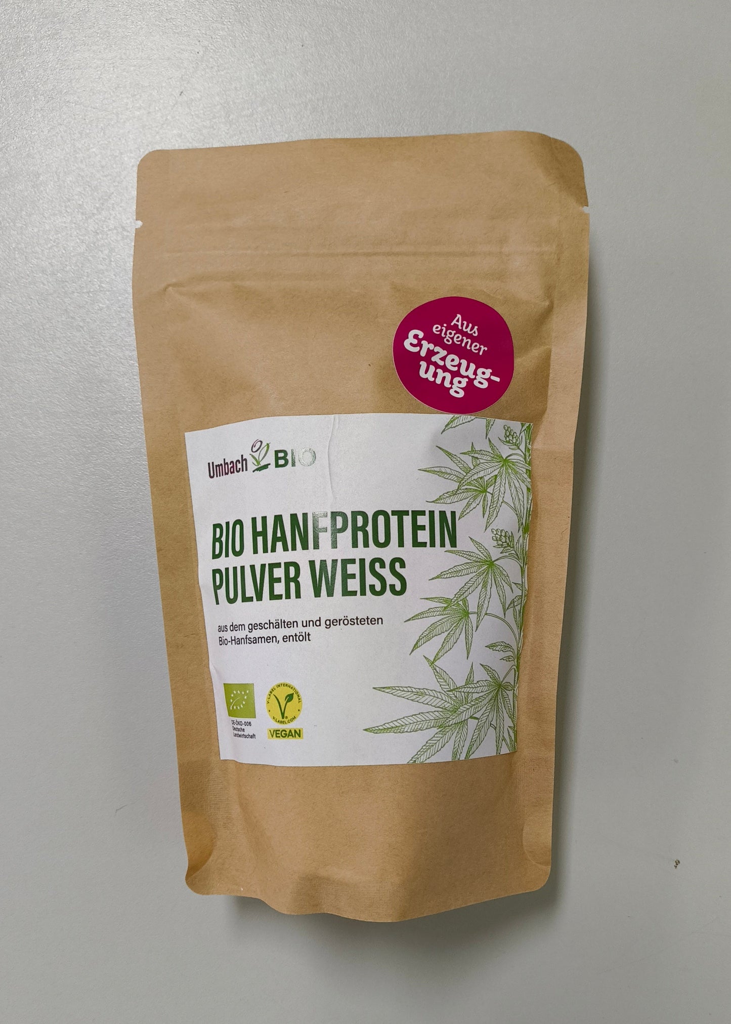 Bio-Hanfproteinpulver, weiß aus eigenem Anbau, 150g