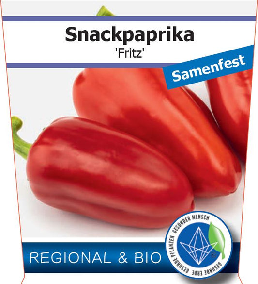 Bio Paprika 'Fritz' (Capsicum annuum) – Topfpflanze, Versand ab KW17