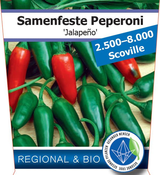 Bio Peperoni 'Jalapeño' (Capsicum annuum)  – Topfpflanze, Versand ab KW17