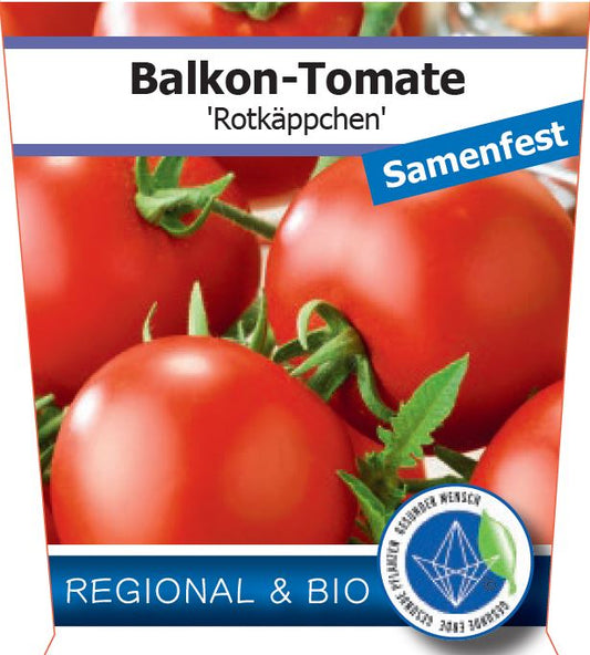 Bio Tomate 'Rotkäppchen' (Solanum lycopersicum) - Topfpflanze, Versand ab KW17