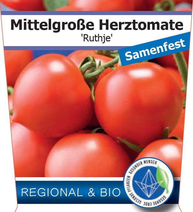 Bio Tomate 'Ruthje' (Solanum lycopersicum) - Topfpflanze, Versand ab KW17